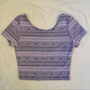 H&M pink and black crop top